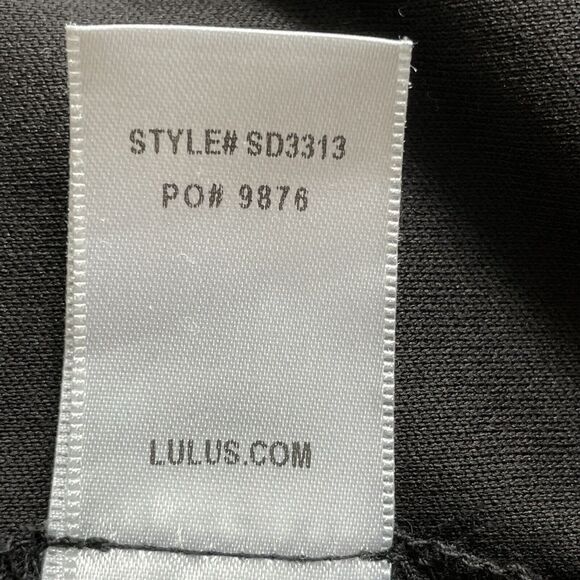 Lulu's Black Crotchet Trim bodycon Cocktail Dress Size XS - Picture 12 of 12